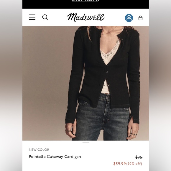 Madewell Tops - NWT-Madewell Dark Espresso Button-Down Knit Shirt- *Reasonable offers only*